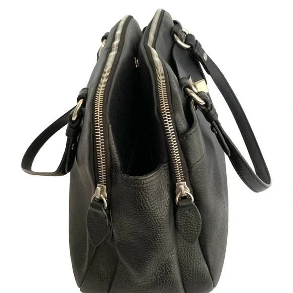 COACH Penelope Black Pebble Leather Shoulder Handbag - Picture 8 of 17